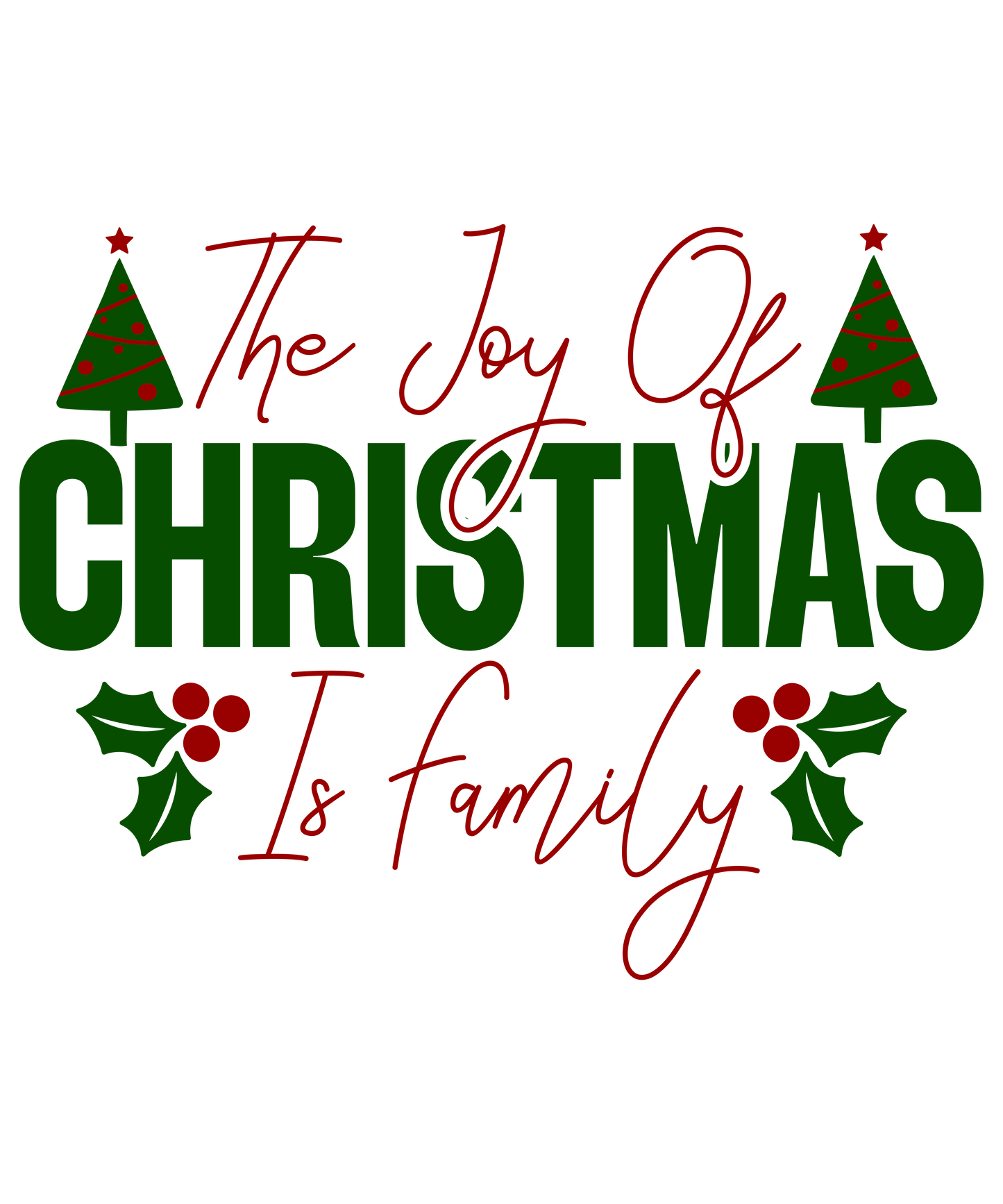 Joy Of Christmas Ready To Press Dtf
