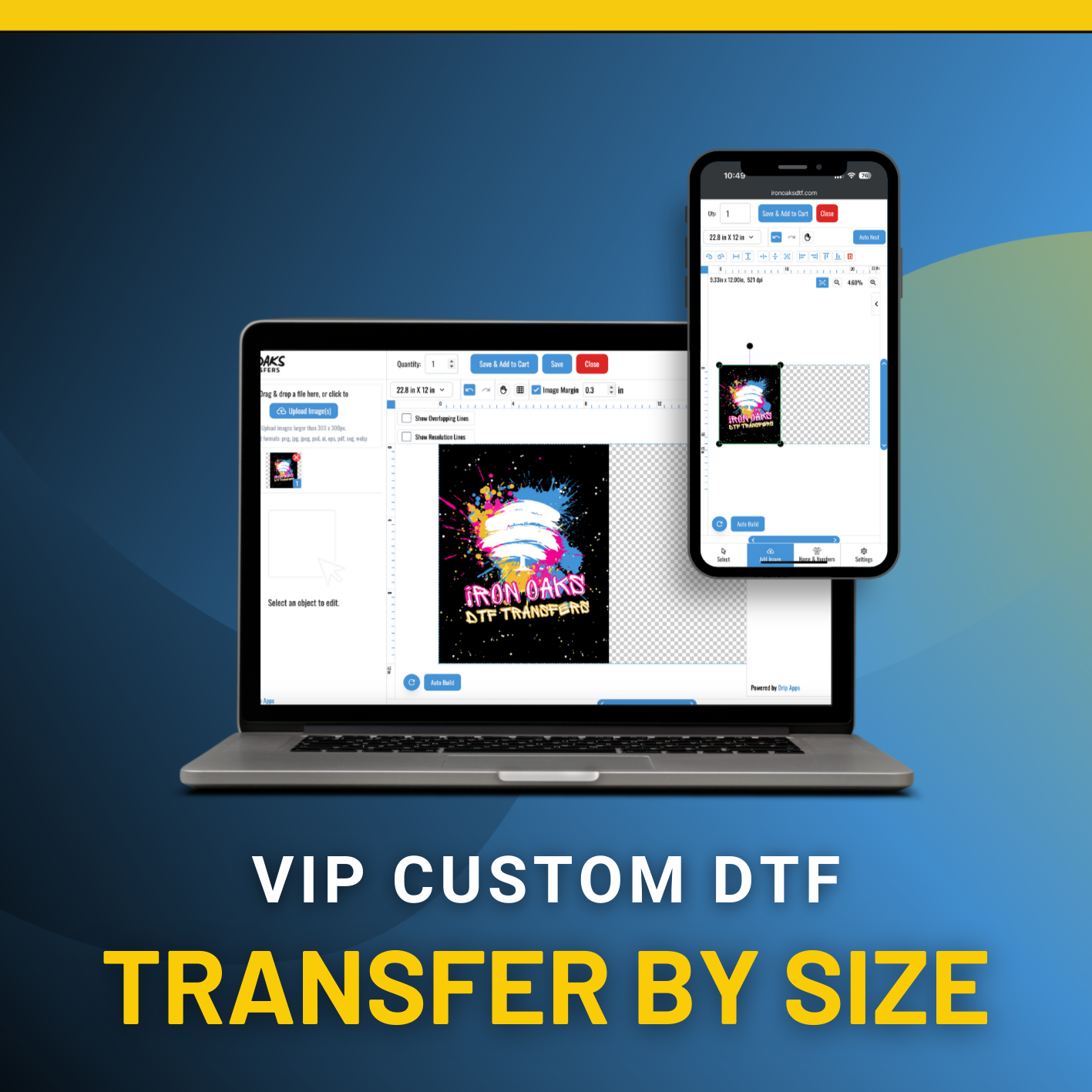 VIP Custom DTF - Transfer by Size