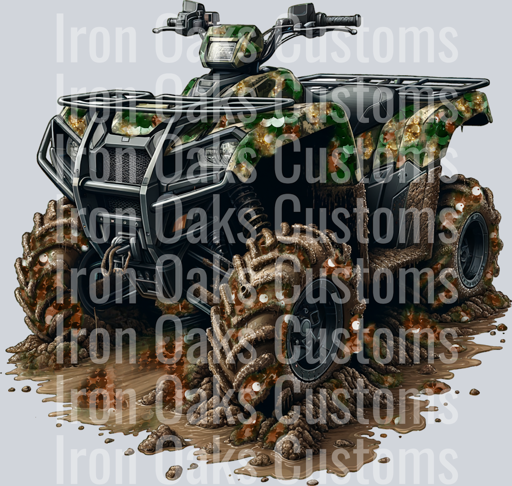 Glitter camo quad four wheeler