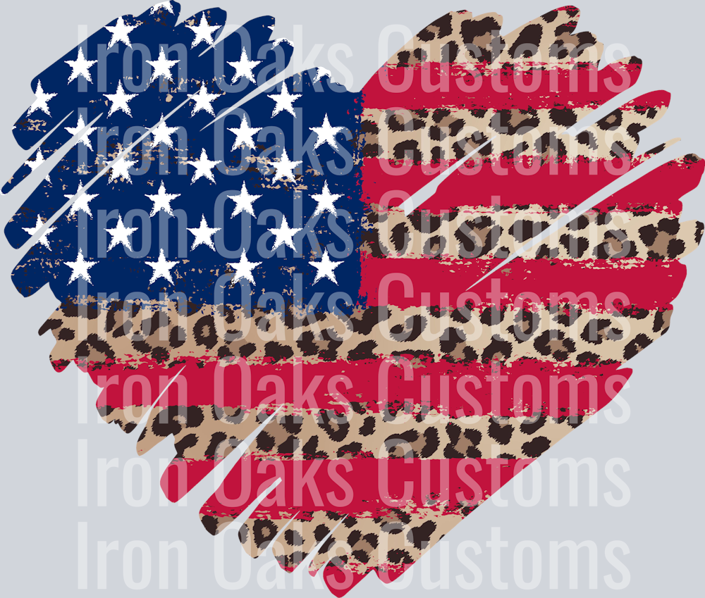 Leopard Flag Heart
