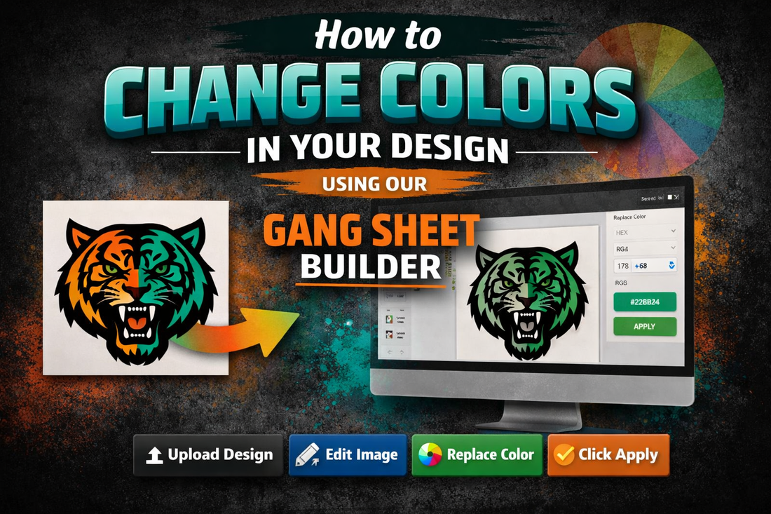 How to Change Colors in a Design Using a DTF Gang Sheet Builder