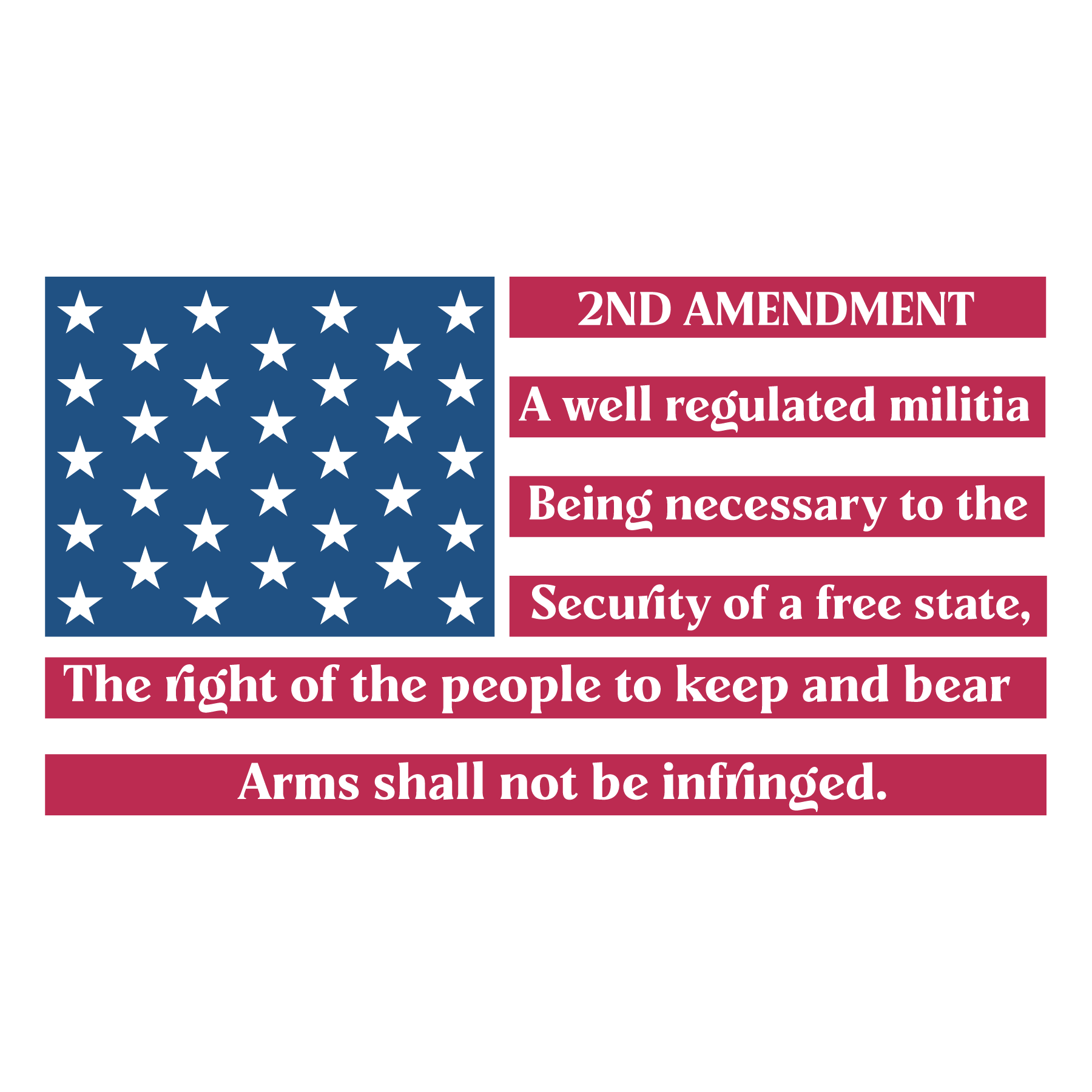 The 2Nd Amendment Flag Ready To Press Dtf