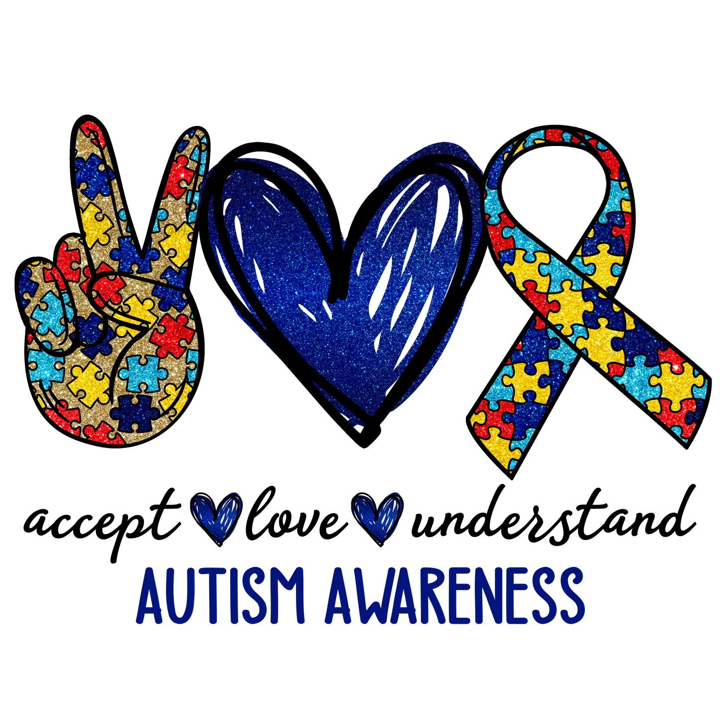 Autism Awareness Love Ready To Press Dtf