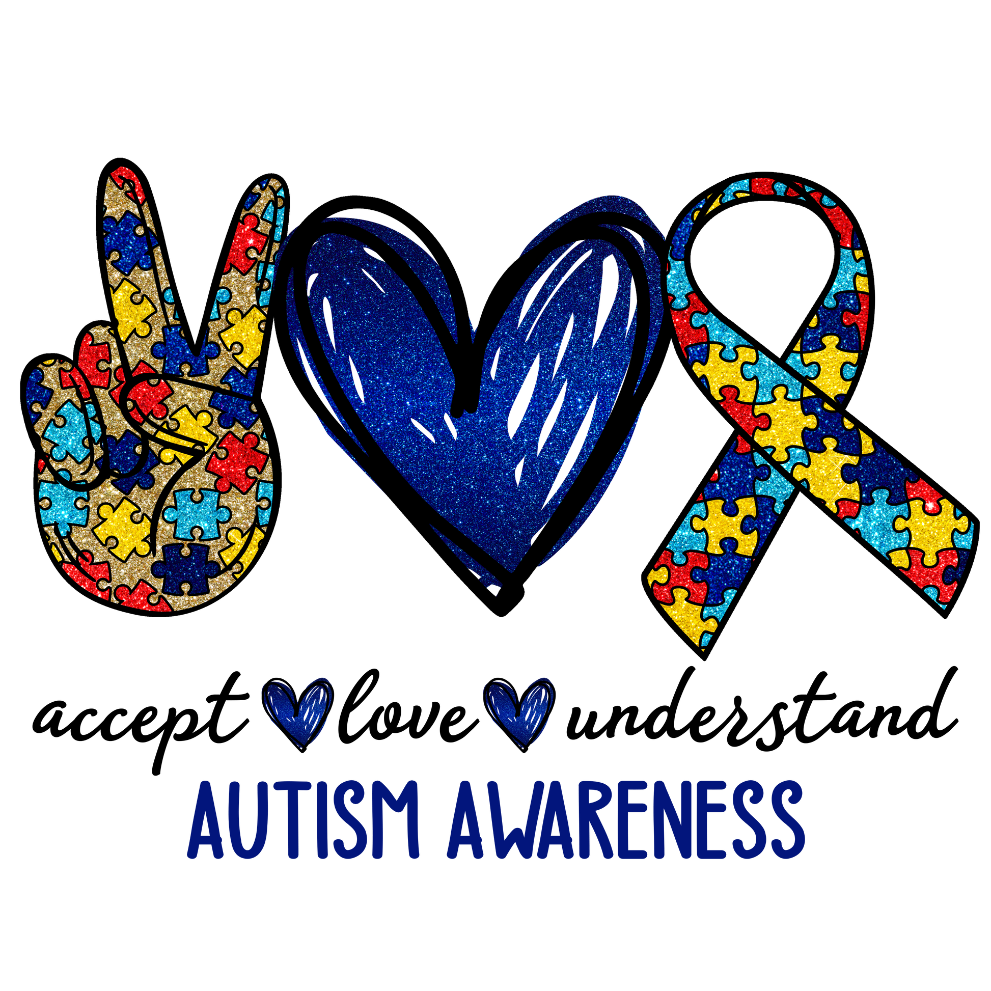 Autism Awareness Love Ready To Press Dtf