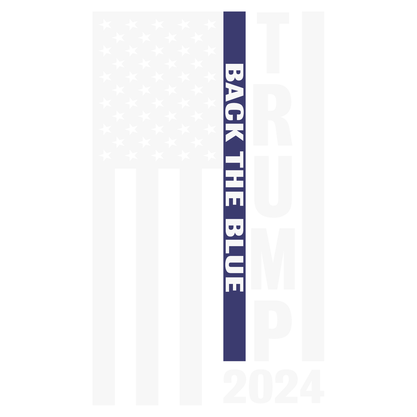 Back The Blue Flag Ready To Press Dtf