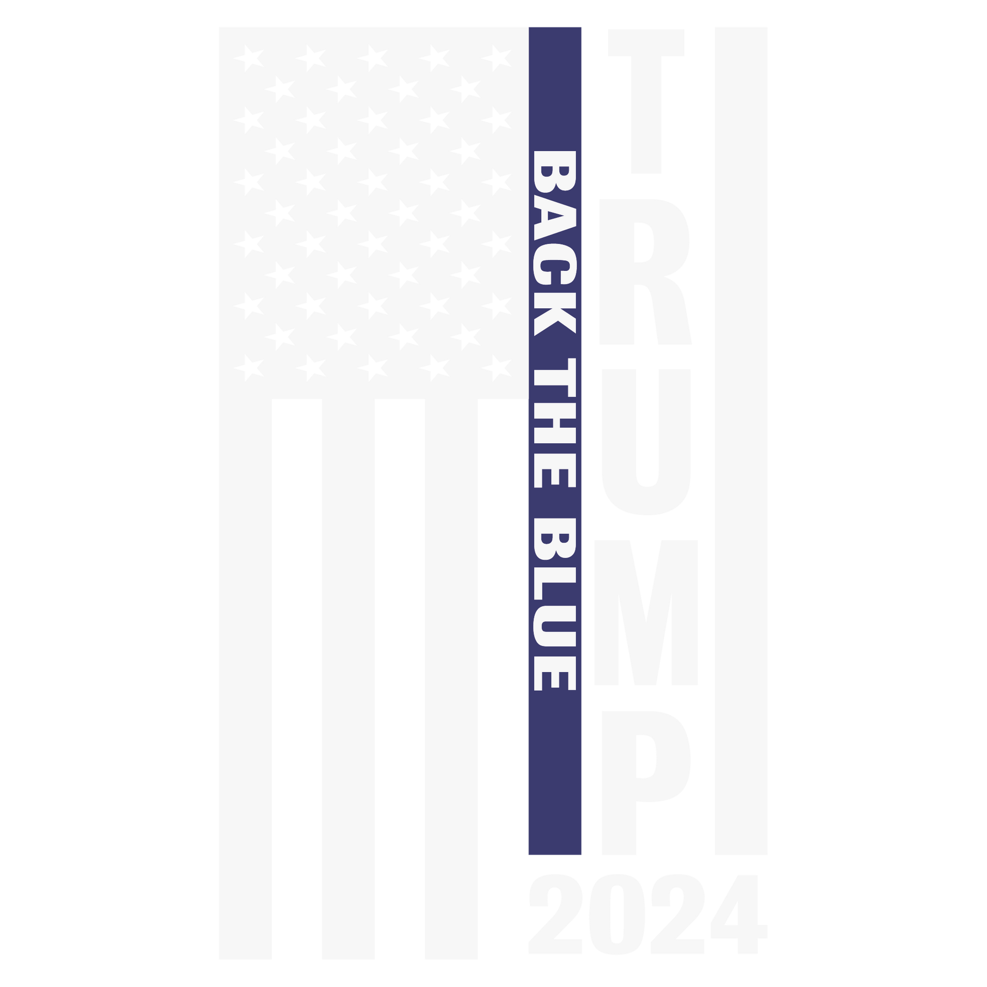 Back The Blue Flag Ready To Press Dtf