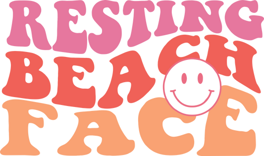 Resting Beach Face Ready To Press Dtf