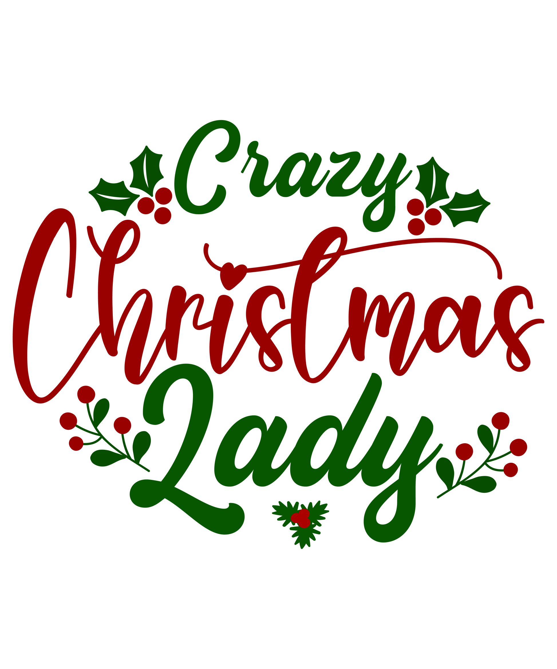 Crazy Christmas Lady Ready To Press Dtf