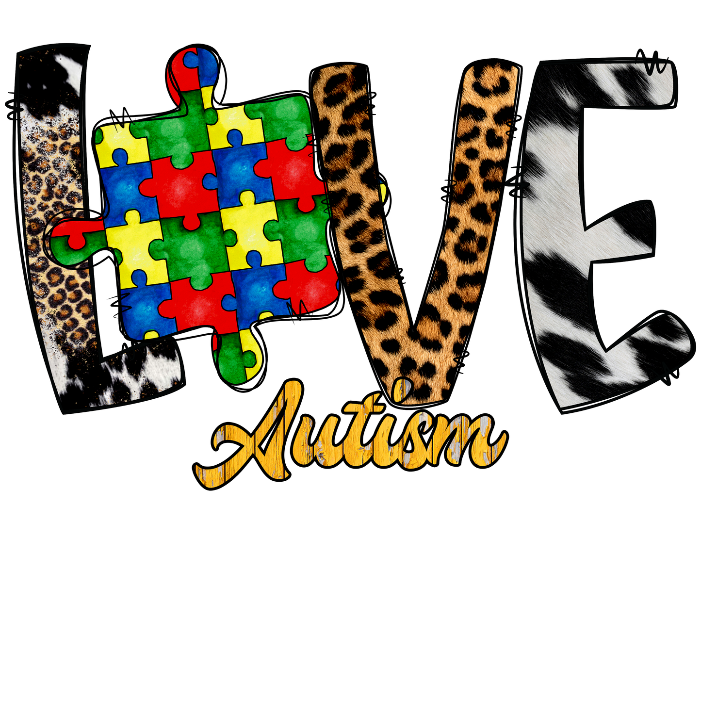 Autism Love Ready To Press Dtf