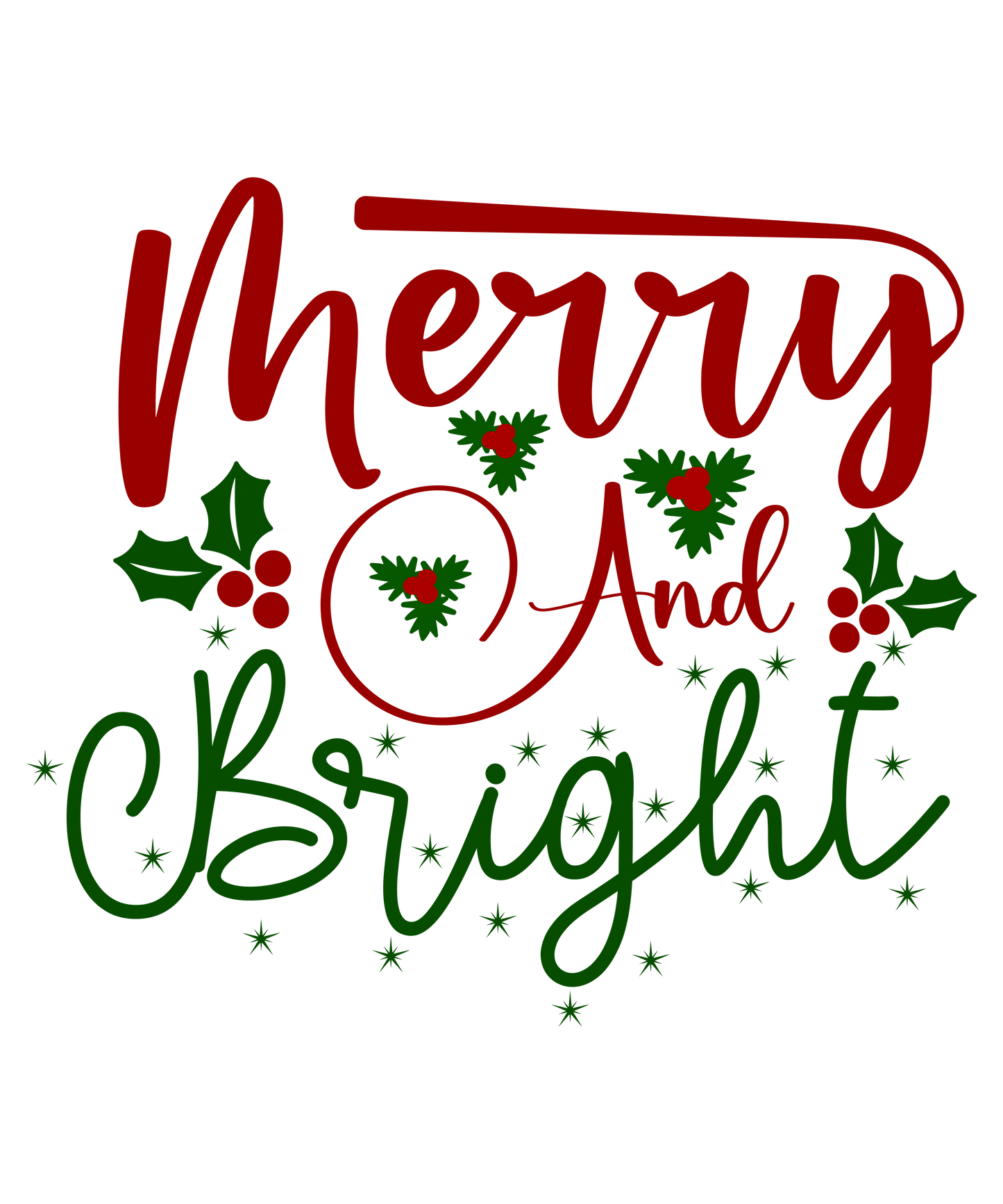 Merry And Bright Ready To Press Dtf