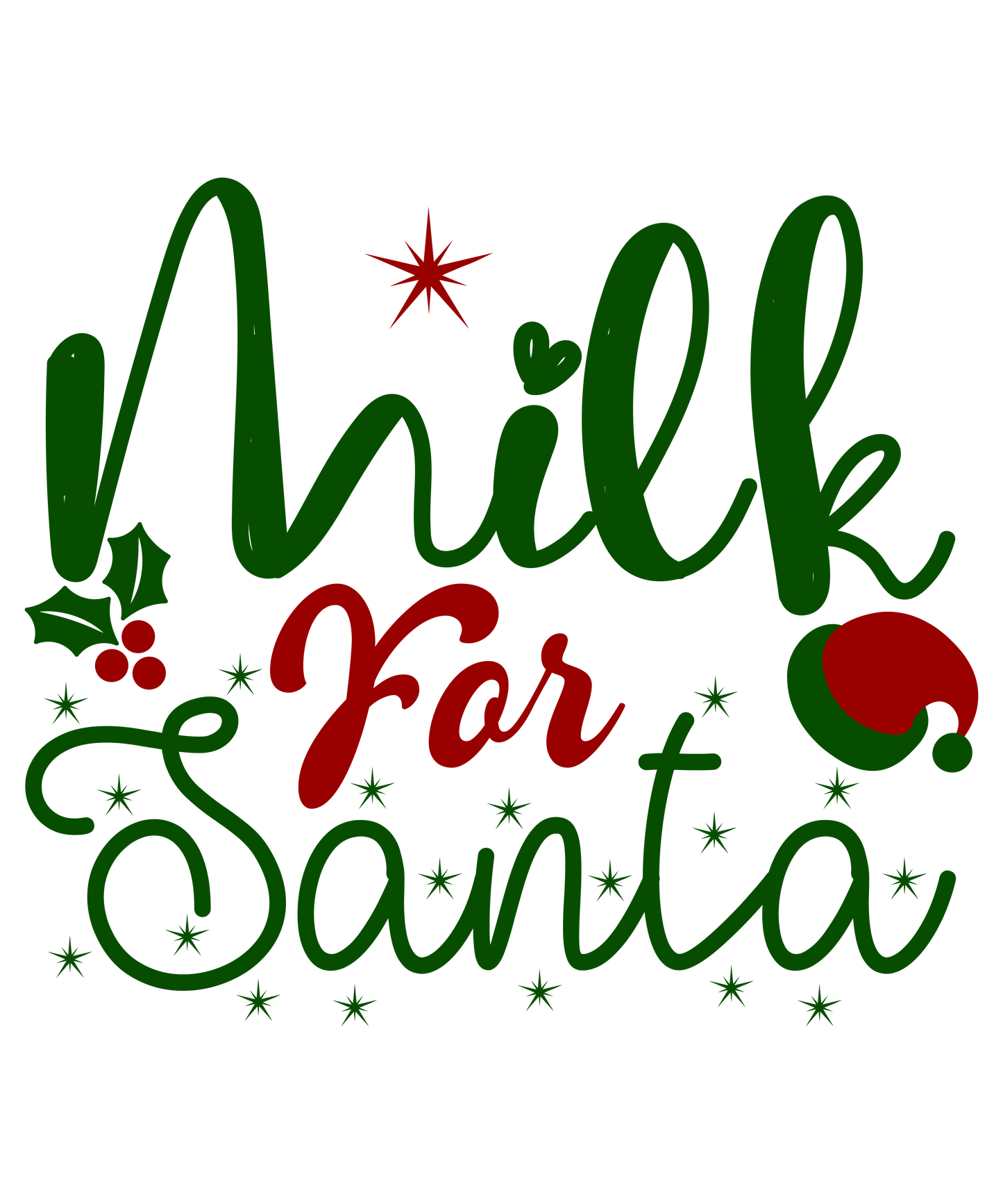 Milk For Santa Ready To Press Dtf