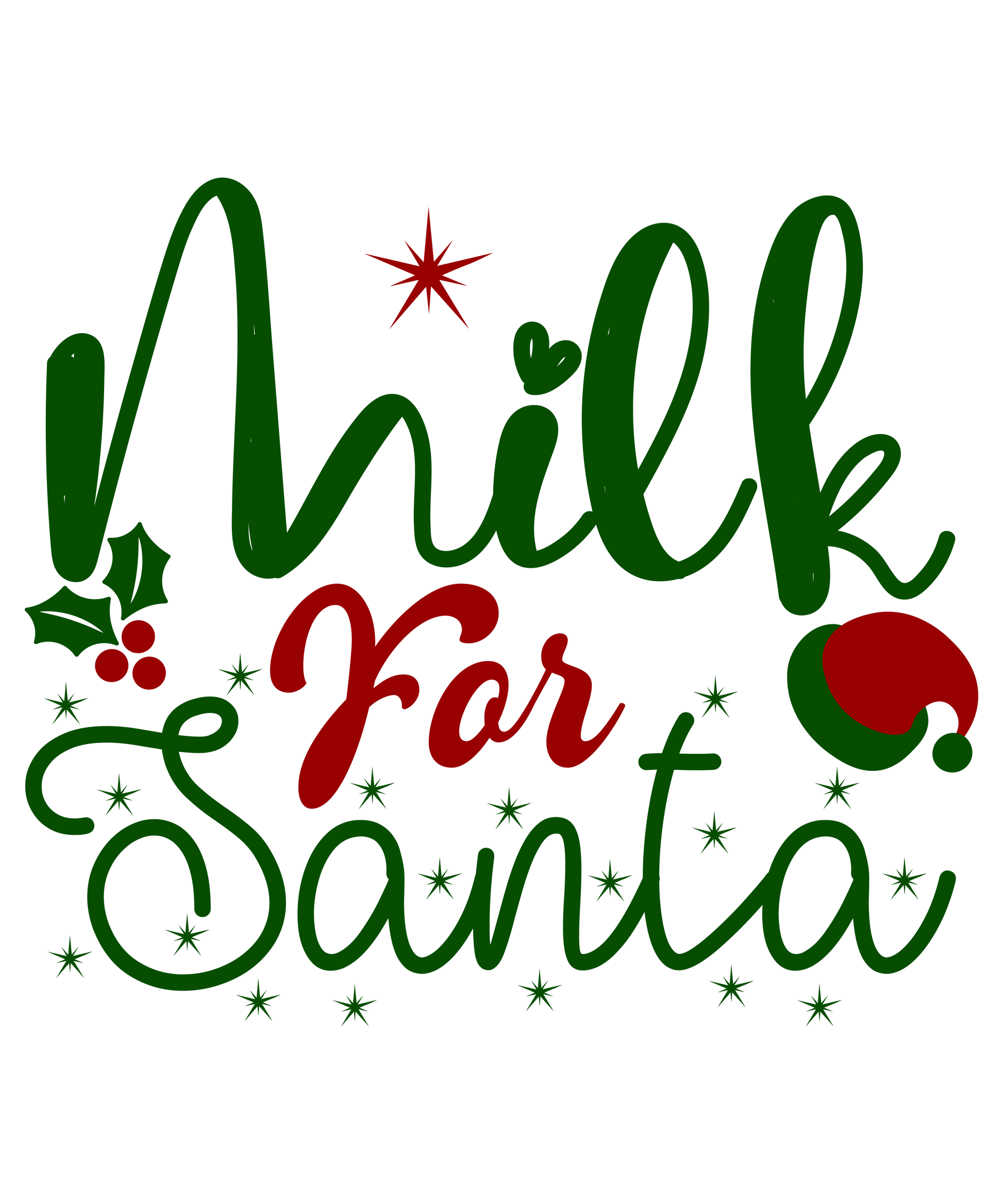 Milk For Santa Ready To Press Dtf