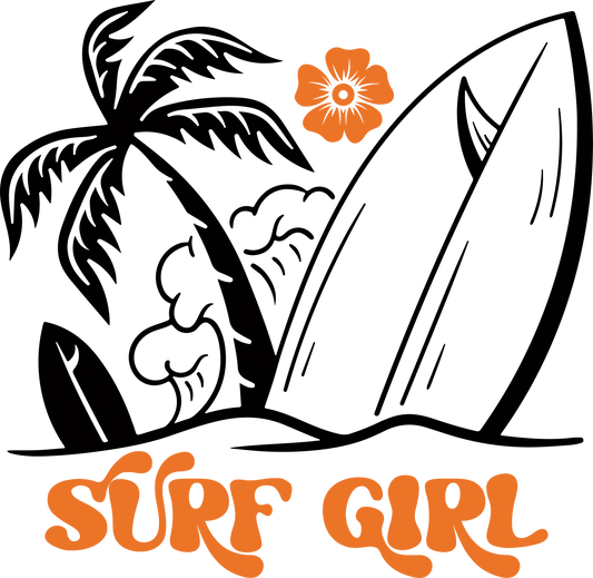 Surf Girl Ready To Press Dtf