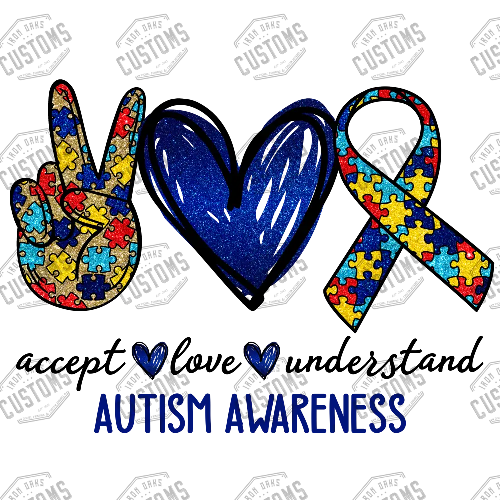 Autism Awareness Love Ready To Press Dtf