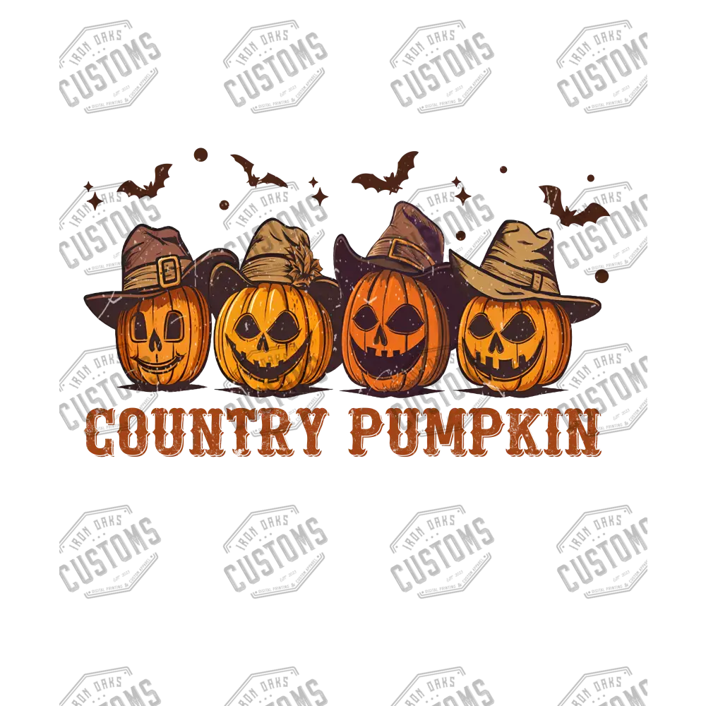 Country Pumpkin Ready To Press Dtf