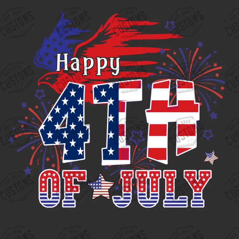 Happy 4Th Of July Ready To Press Dtf