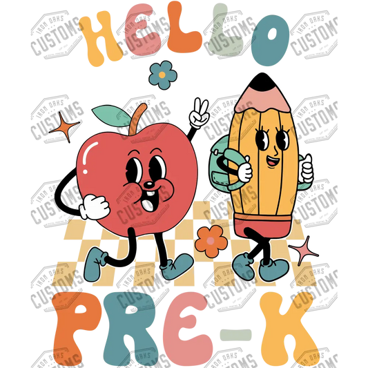 Hello Pre-K Ready To Press Dtf