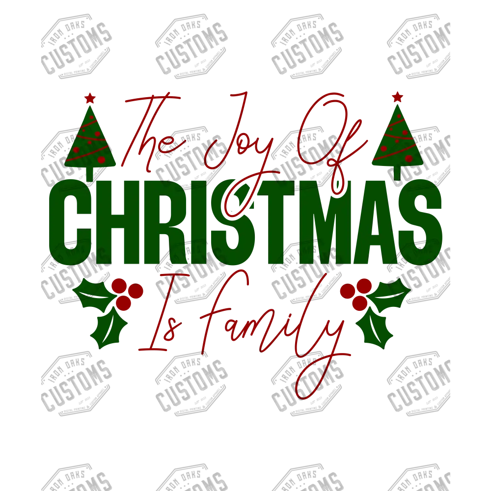 Joy Of Christmas Ready To Press Dtf