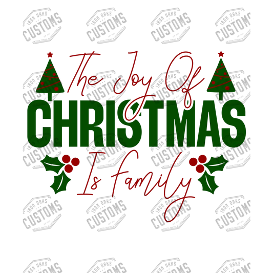 Joy Of Christmas Ready To Press Dtf