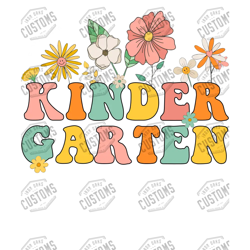 Kindergarten Flower Ready To Press Dtf