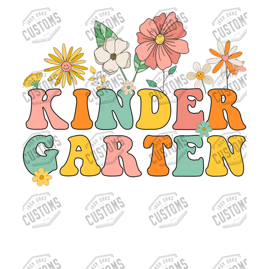 Kindergarten Flower Ready To Press Dtf