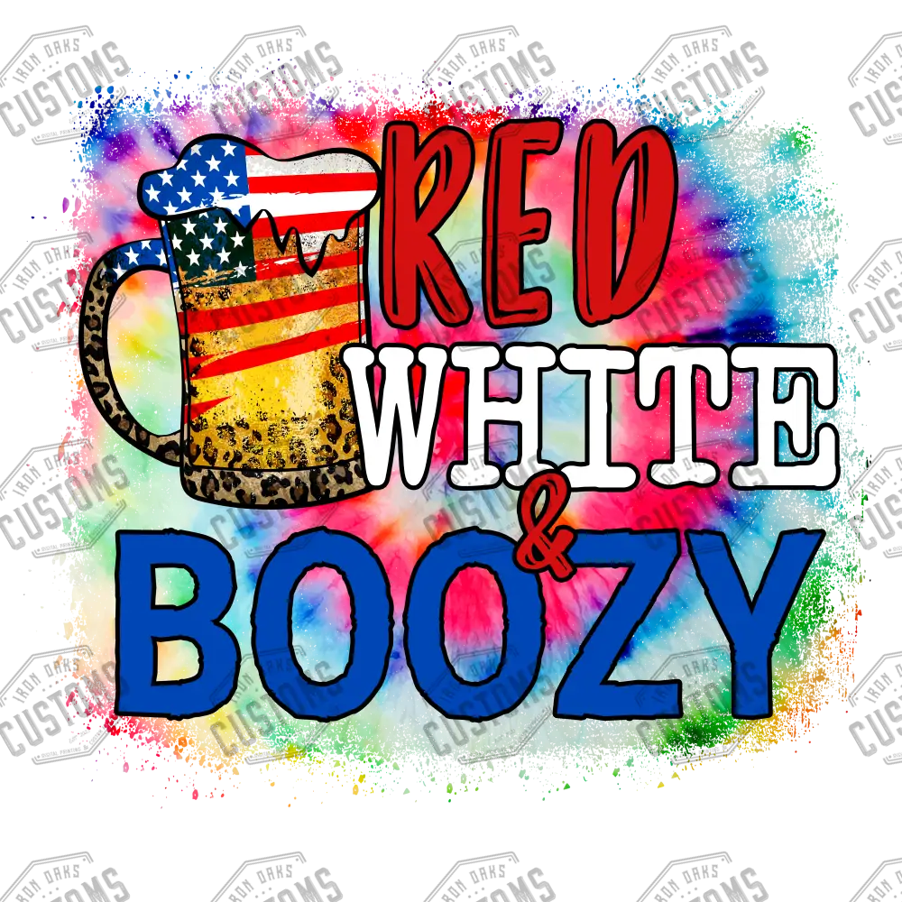 Red White And Boozy Ready To Press Dtf