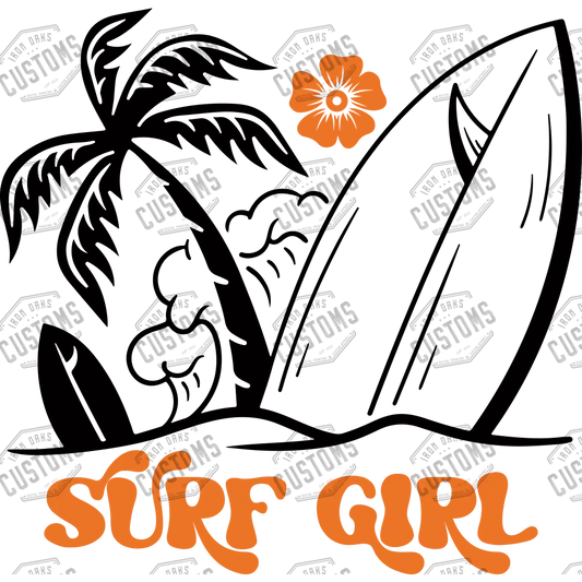 Surf Girl Ready To Press Dtf