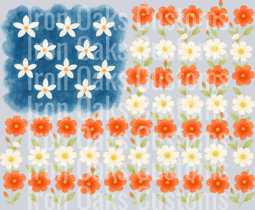 American flag flower