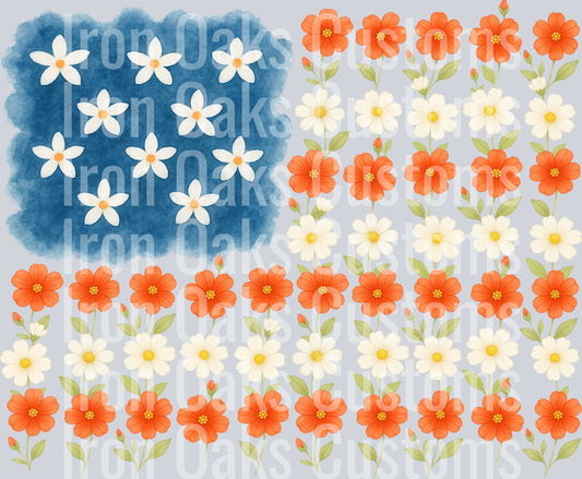 American flag flower