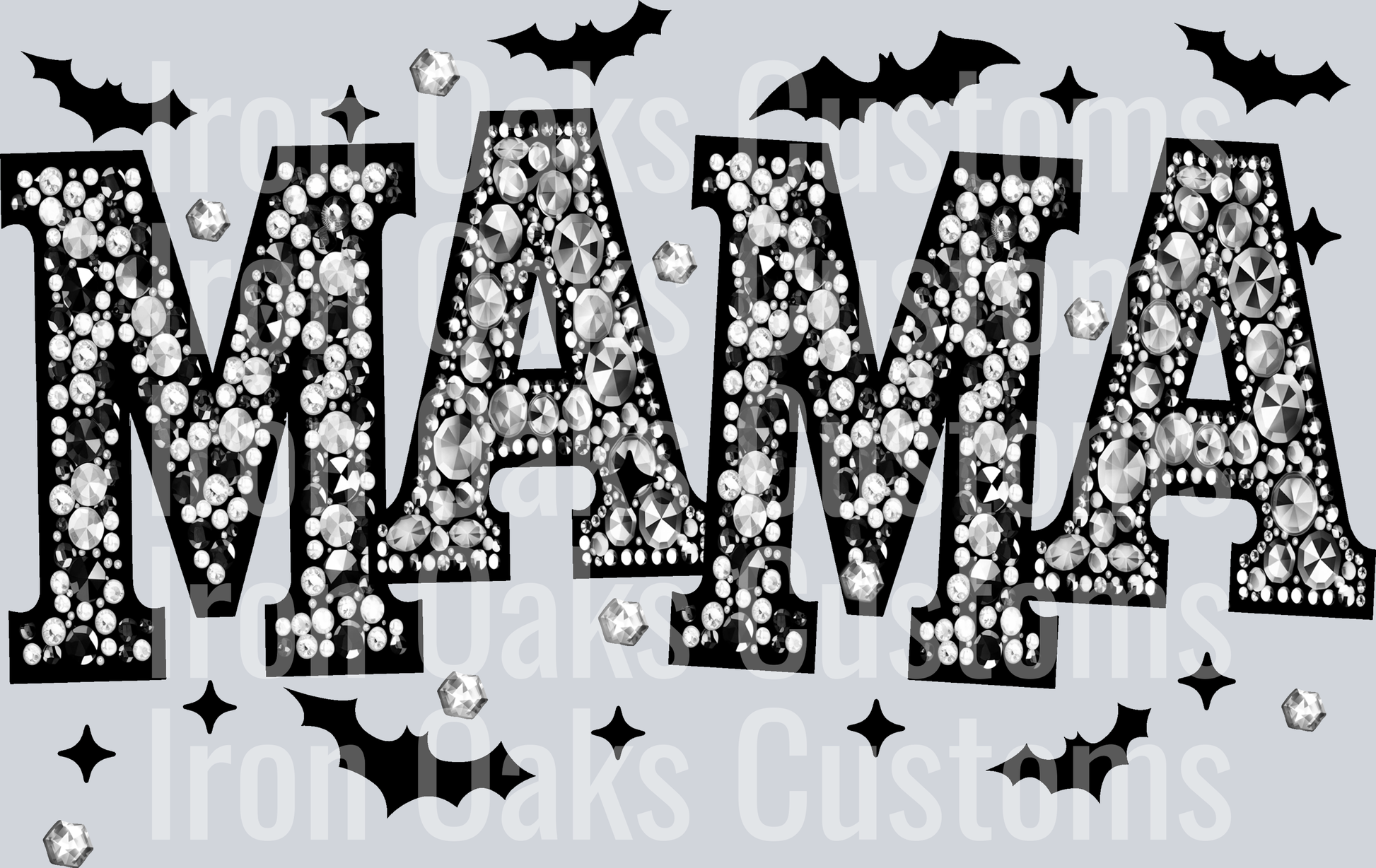 Mama rhinestone bats