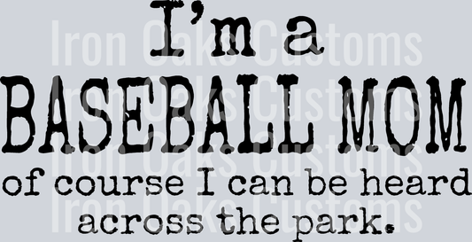 Baseball mom