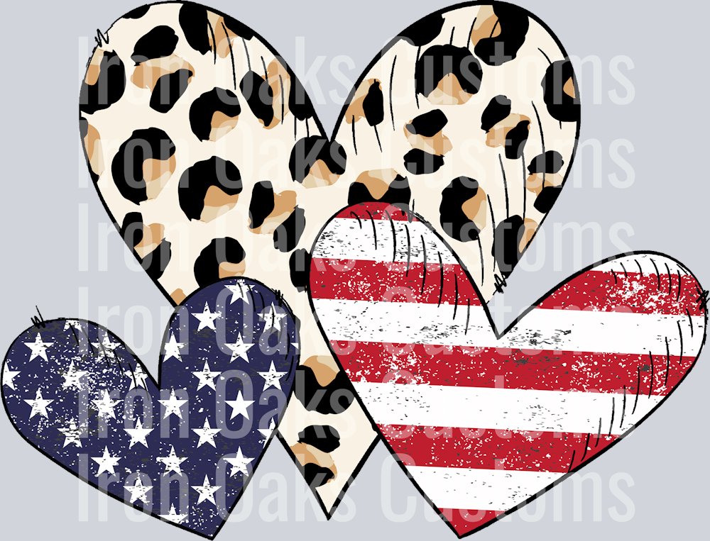 stars and stripes hearts