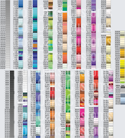 RGB Color Chart