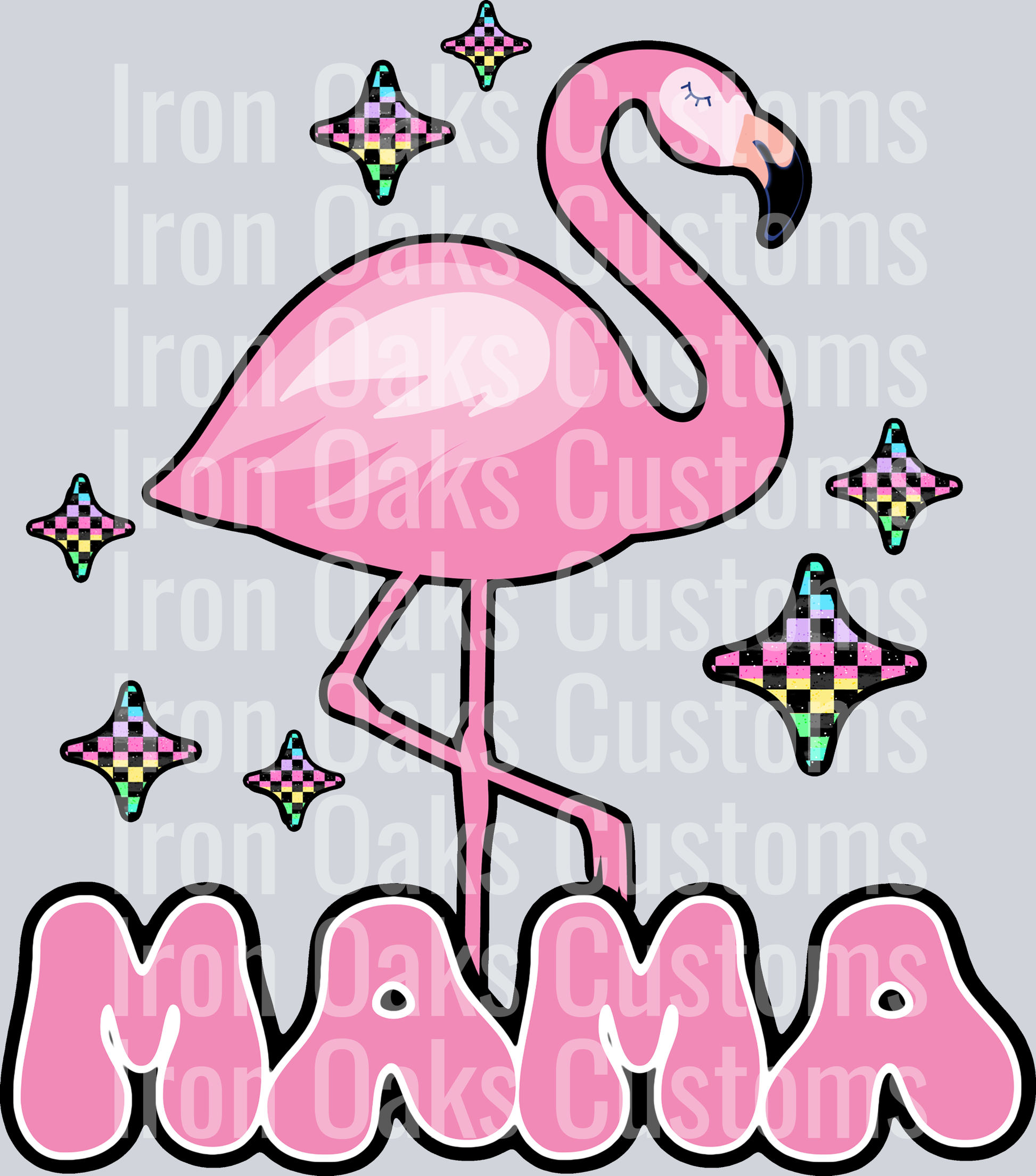 Mama flamingo front