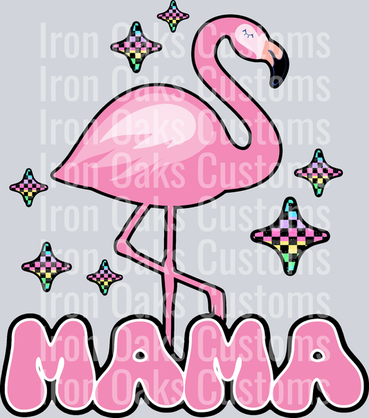 Mama flamingo front