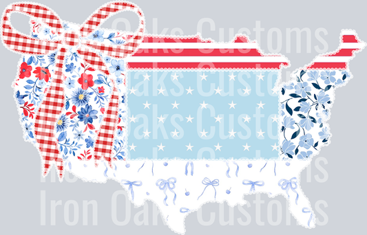 4th of July America Map